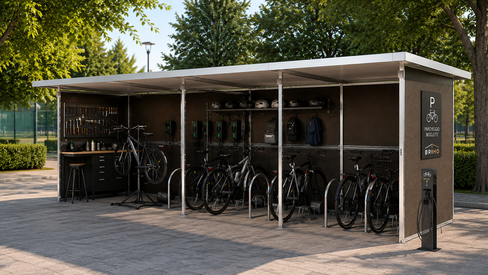 Ricovero biciclette modulare Briho