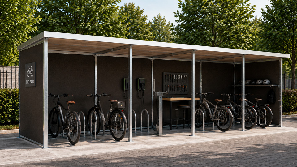 Ricovero biciclette modulare Briho
