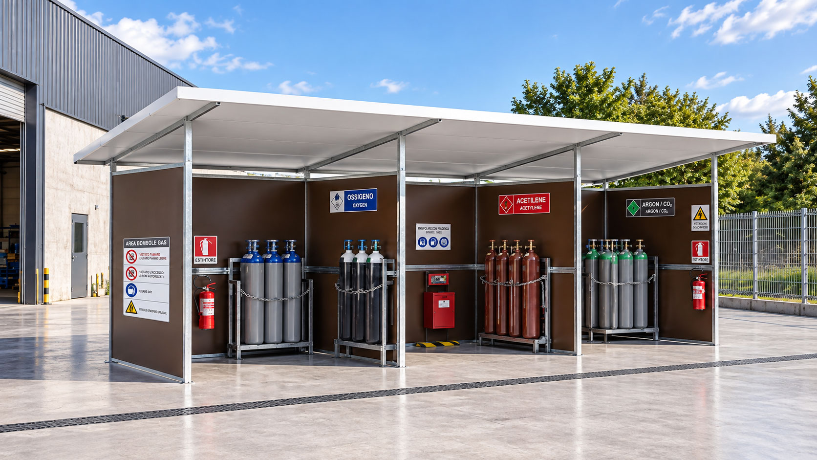 Area bombole gas modulare Briho