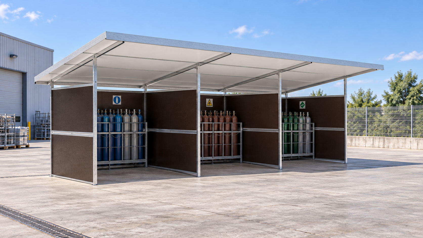 Area bombole gas modulare Briho